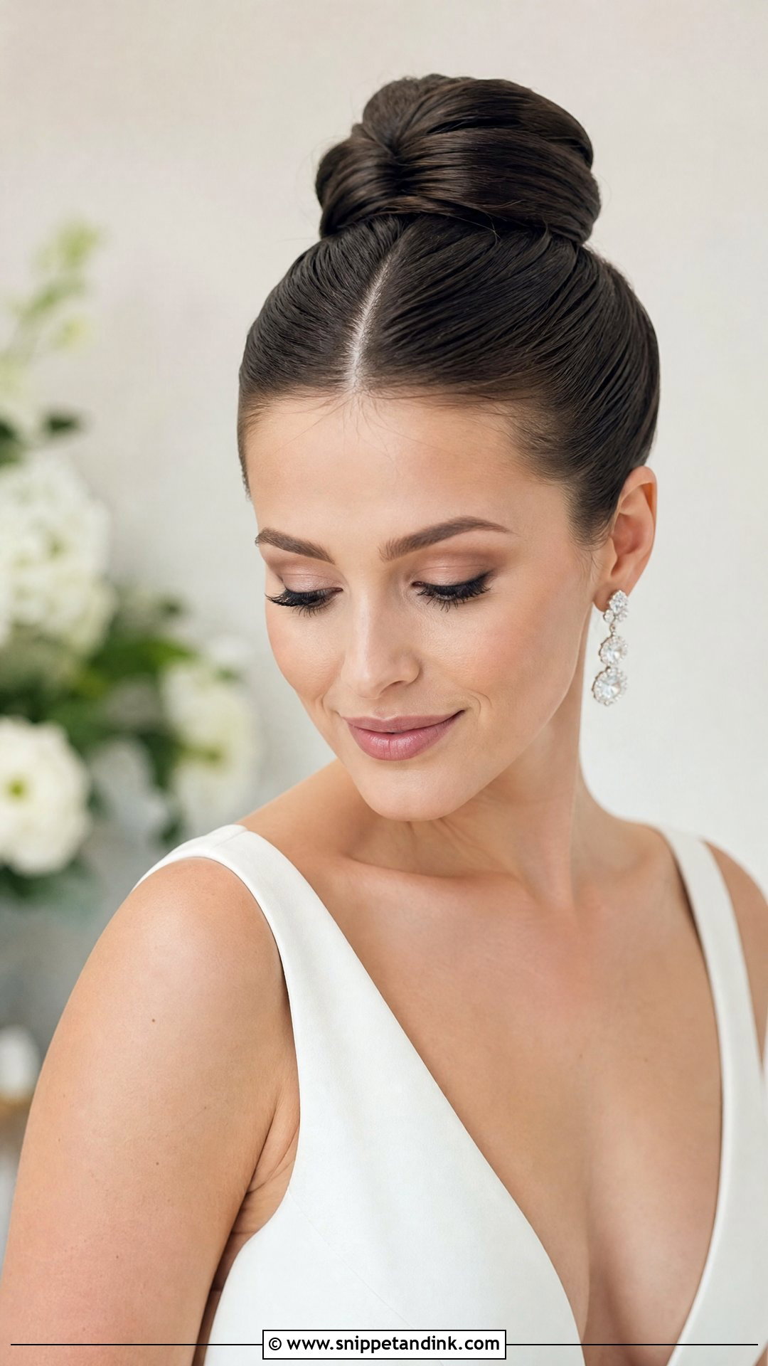 Sleek Ballerina Bun Wedding Hair - Snippet and Ink - 20 Classic Wedding Hair Ideas