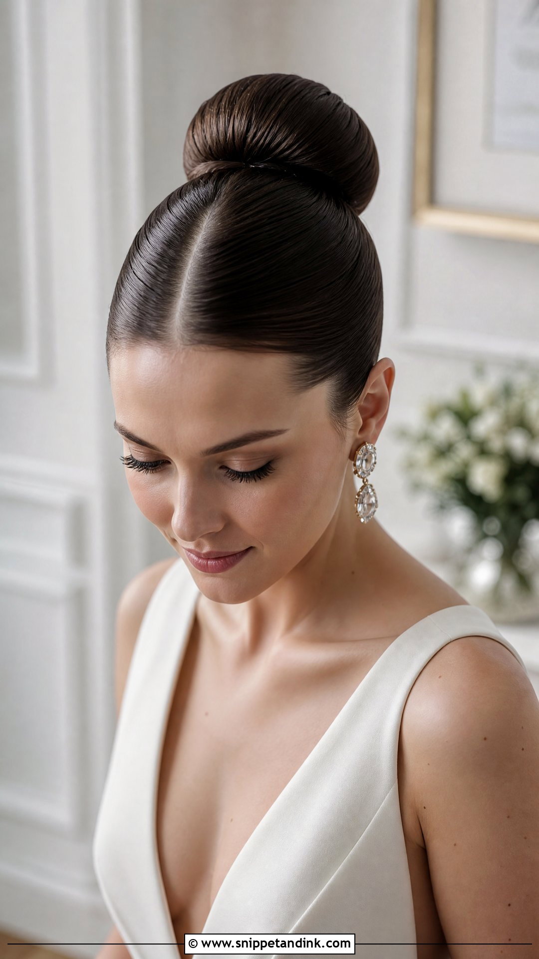Sleek Ballerina Bun Wedding Hairstyle - Snippet and Ink - 20 Wedding Hairstyle Ideas