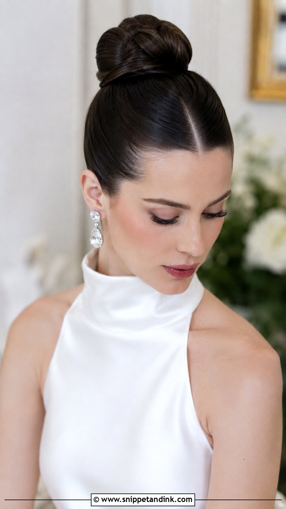 Sleek Ballerina Bun for Brides - Snippet and Ink - 25 Bride Hair Bun Ideas