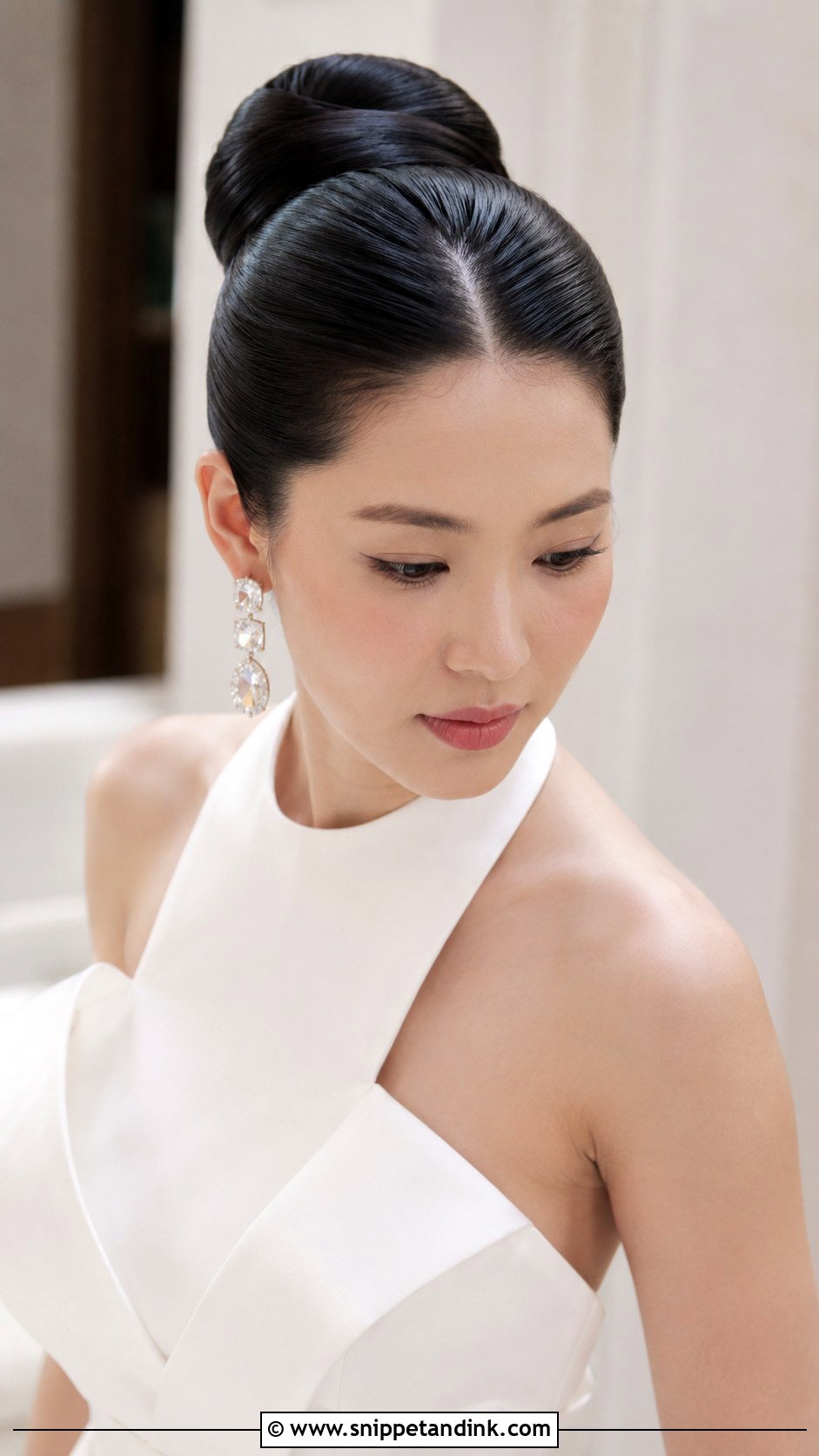 Sleek Ballerina Bun for Brides - Snippet and Ink - 25 Wedding Bridal Hair Ideas