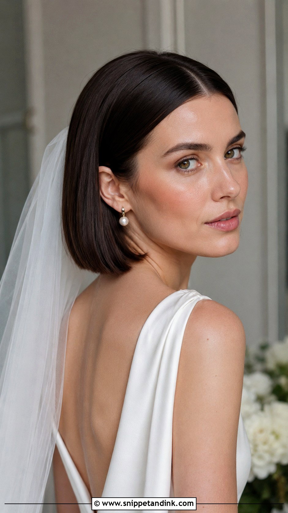 Sleek Bob Wedding Hair - Snippet and Ink - 15 Wedding Hair for Bob Haircut Ideas
