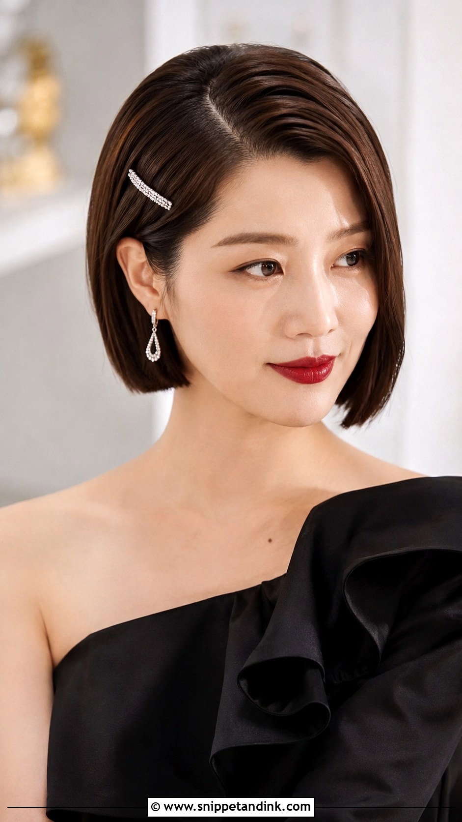 Sleek Bob With Side Part - Snippet and Ink - 20 Edgy Wedding Hair Ideas