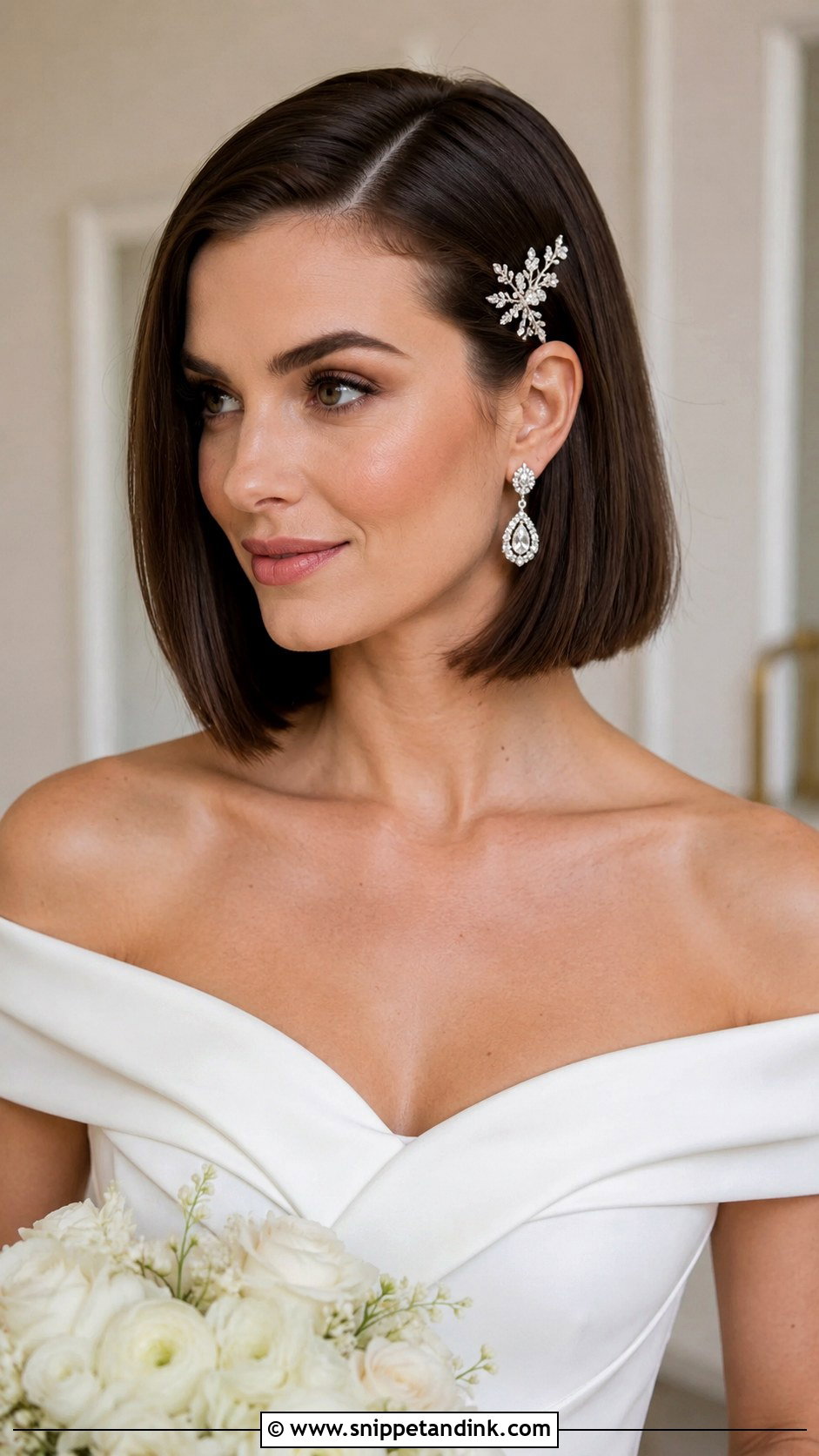 Sleek Bob for Brides - Snippet and Ink - 25 Wedding Hairstyles Straight Hair