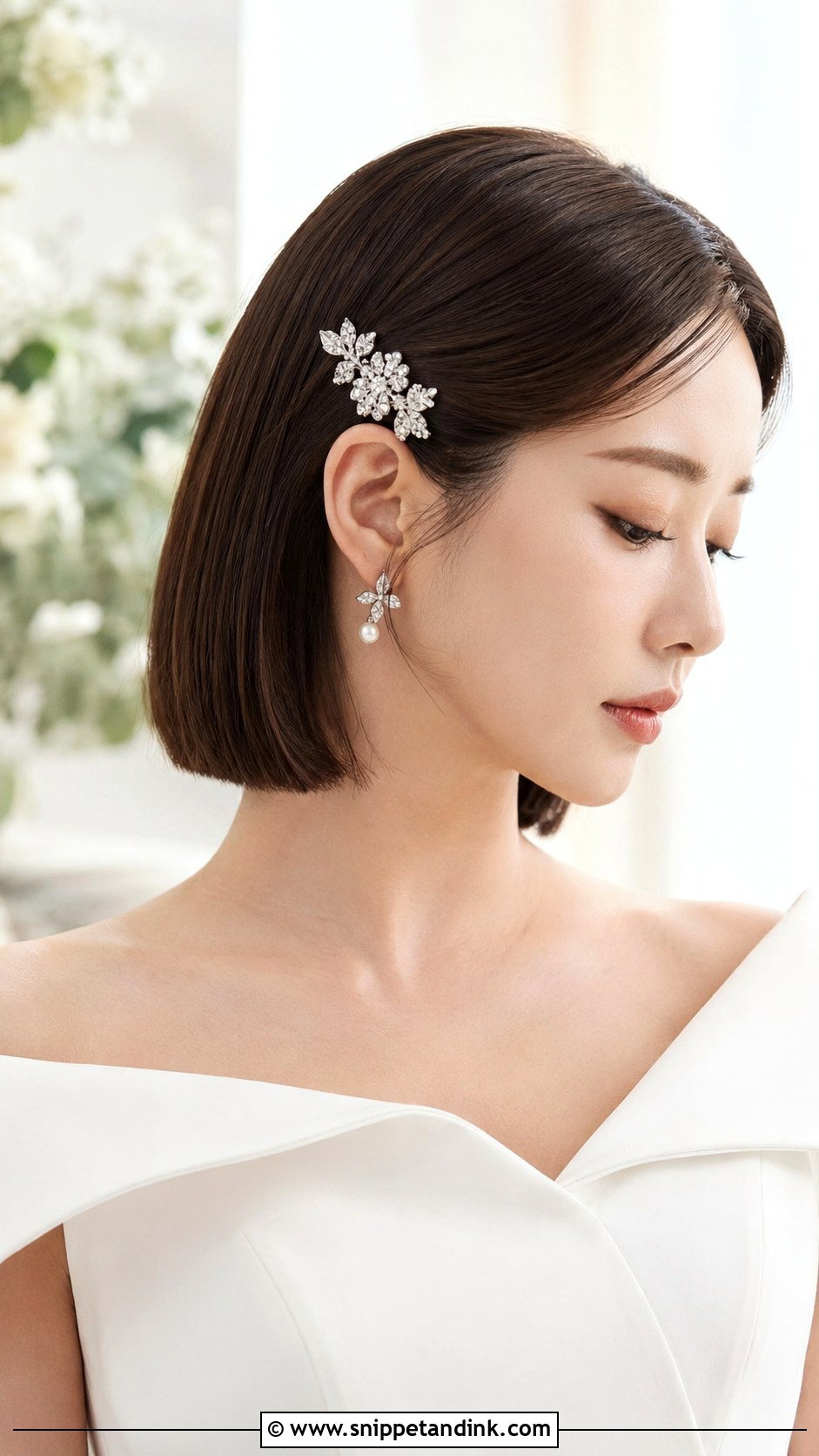Sleek Bob for Weddings - Snippet and Ink - 25 Short Hairstyles for Wedding