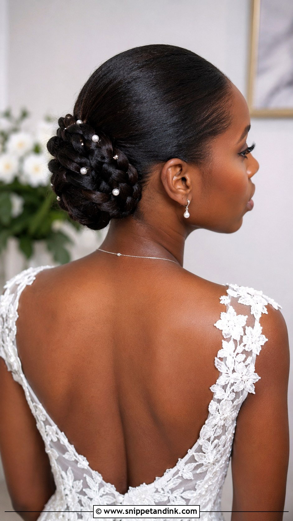 Sleek Braided Bridal Bun - Snippet and Ink - 15 Sleek Bridal Hairstyles