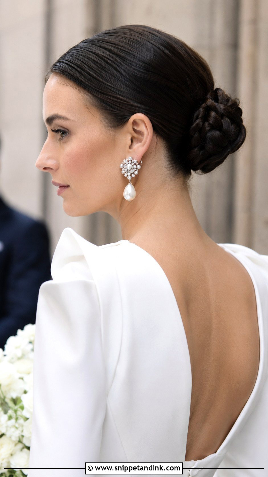 Sleek Braided Bun - Snippet and Ink - 20 Bride Braid Ideas