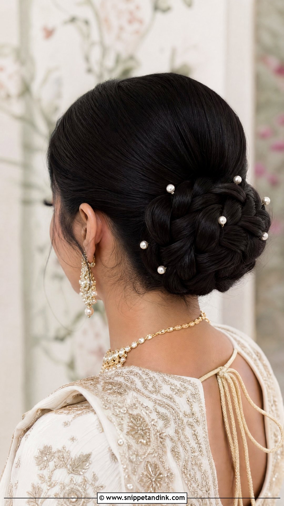 Sleek Braided Bun Bridal Hair - Snippet and Ink - 20 Sleek Bun Bridal Hair Ideas
