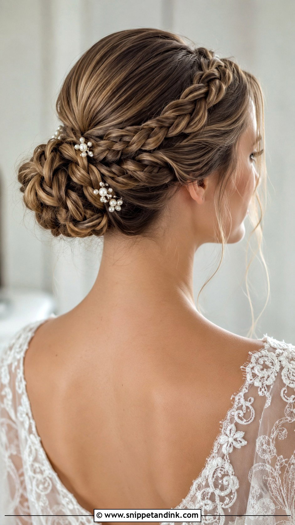 Sleek Braided Bun Wedding Hair - Snippet and Ink - 20 Slick Wedding Hair Ideas