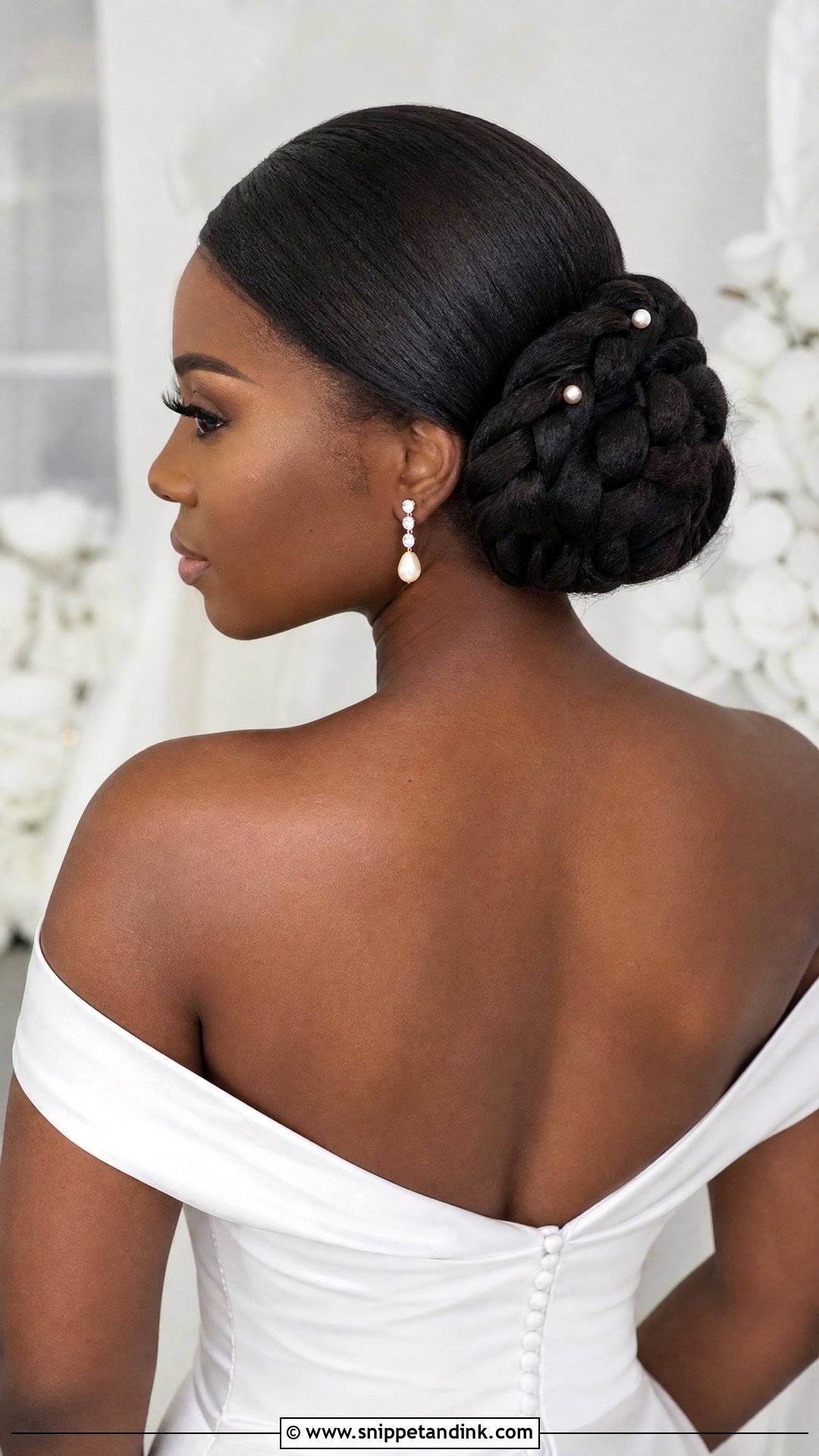 Sleek Braided Bun Wedding Hairstyle - Snippet and Ink - 20 Sleek Hairstyles for Wedding