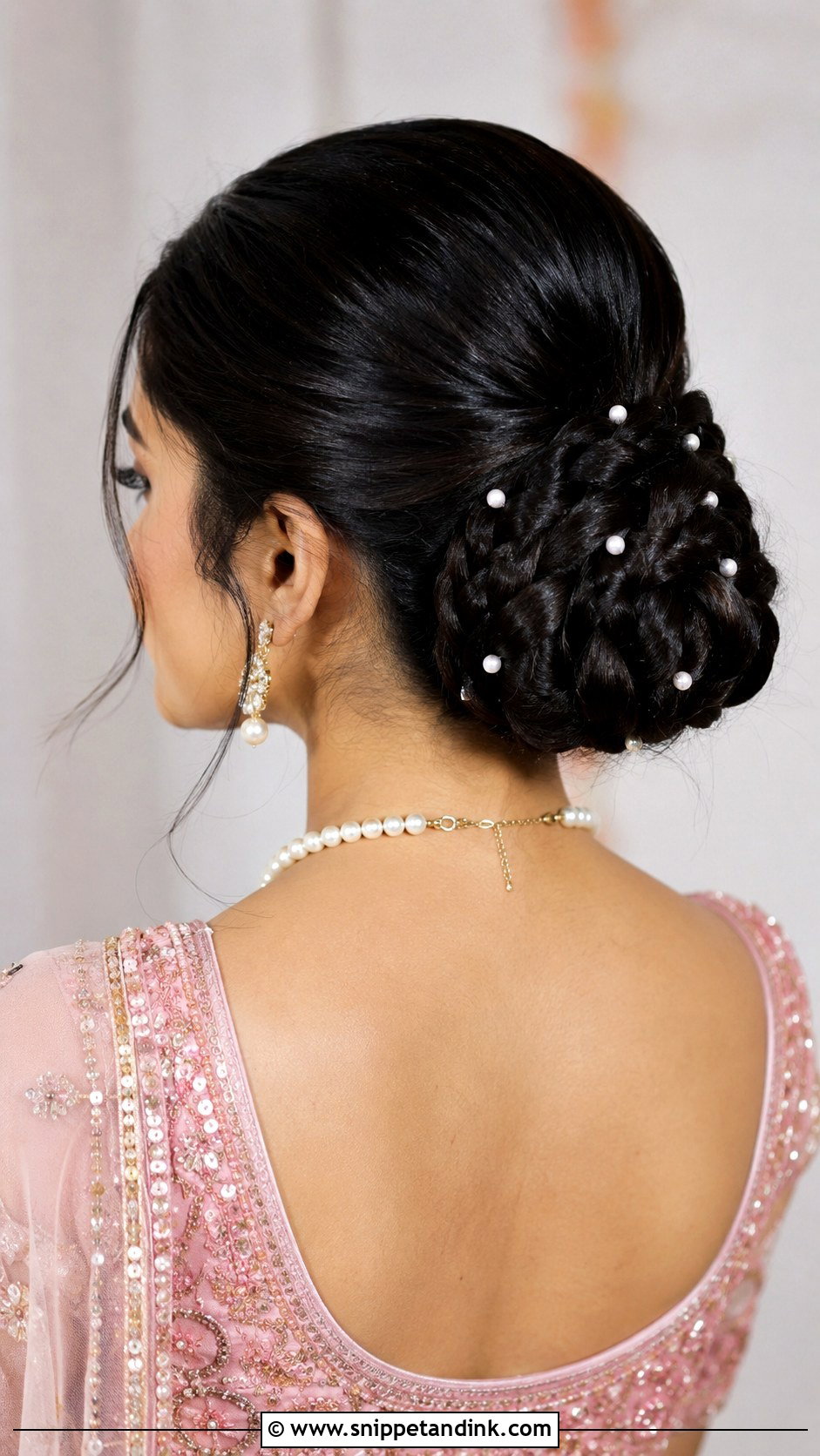 Sleek Braided Bun - Snippet and Ink - 15 Sleek Bun Indian Wedding Ideas