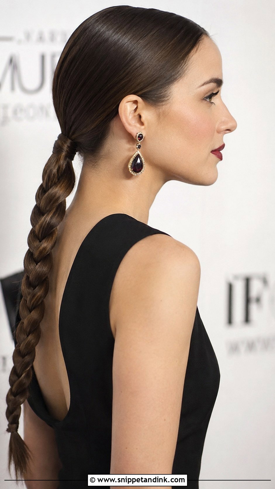 Sleek Braided Ponytail - Snippet and Ink - 20 Wedding Guest Braid Hairstyles