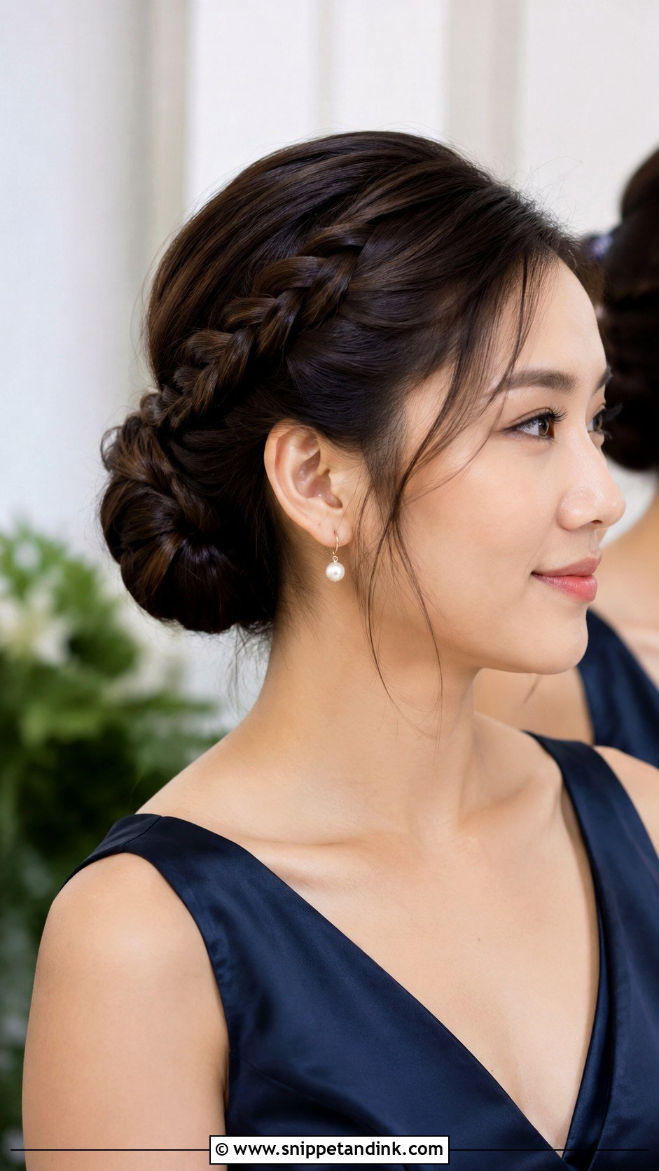 Sleek Braided Updo Bridesmaid Hair - Snippet and Ink - 20 Bridesmaid Hair Updo Braid Ideas