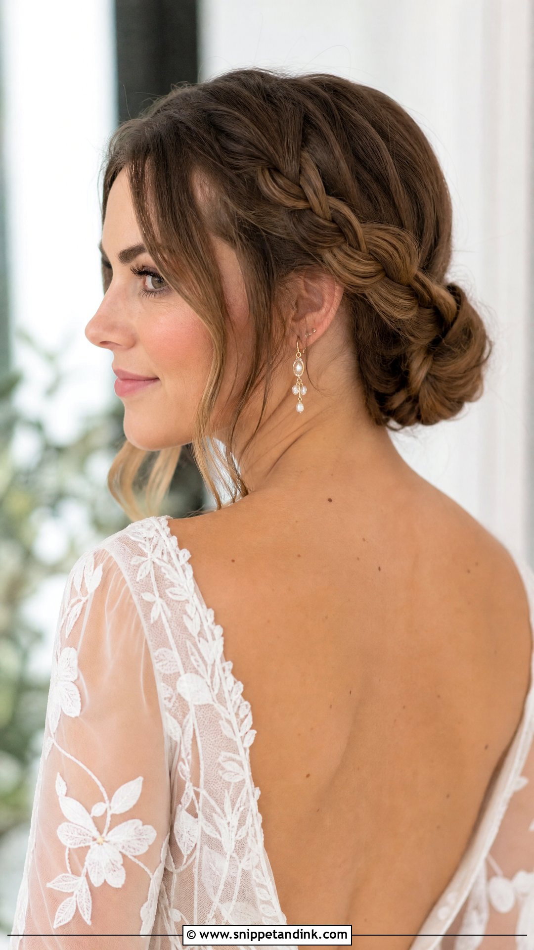 Sleek Braided Updo - Snippet and Ink - 20 Sleek Bridal Hair Ideas