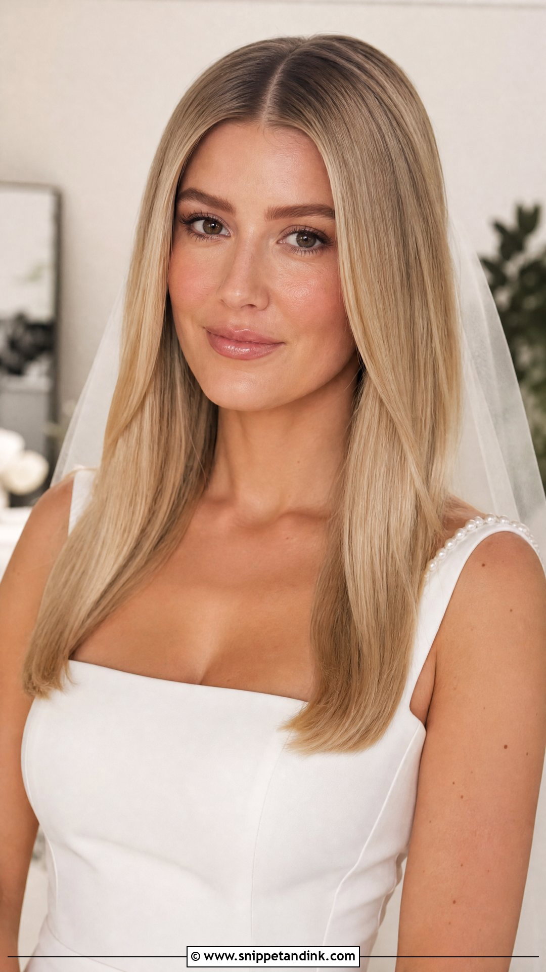 Sleek Bridal Blowout - Snippet and Ink - 15 Blowout Hair Wedding Bride Ideas