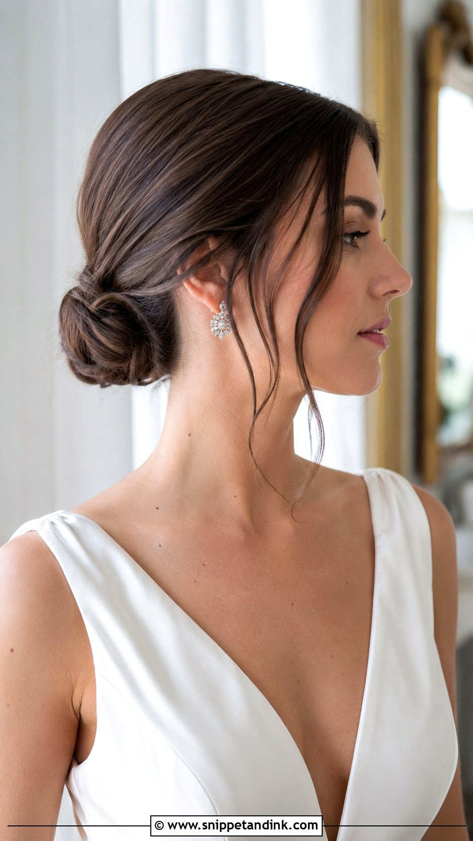 Sleek Bridal Bun Bob - Snippet and Ink - 20 Bob Hairstyles for Wedding