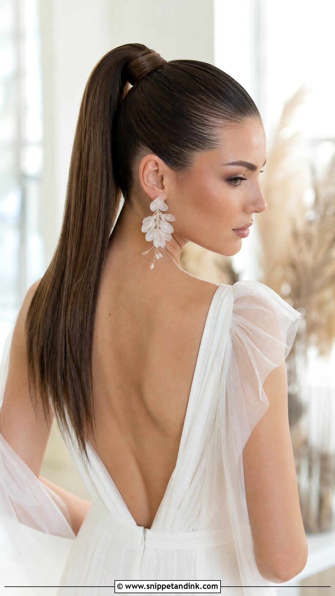 Sleek Bridal Ponytail - Snippet and Ink - 25 2025 Bridal Hair Ideas