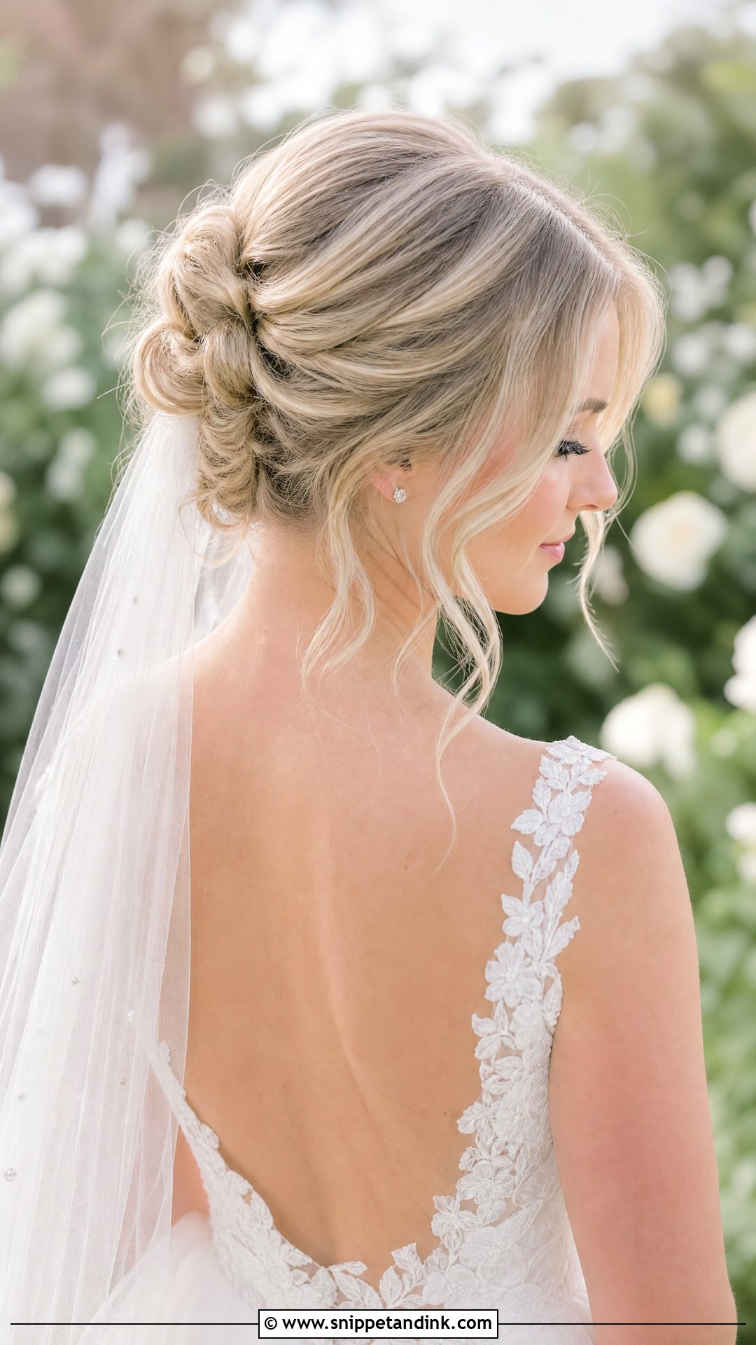 Sleek Bridal Updo With Tendrils - Snippet and Ink - 20 Sleek Wedding Updo Ideas