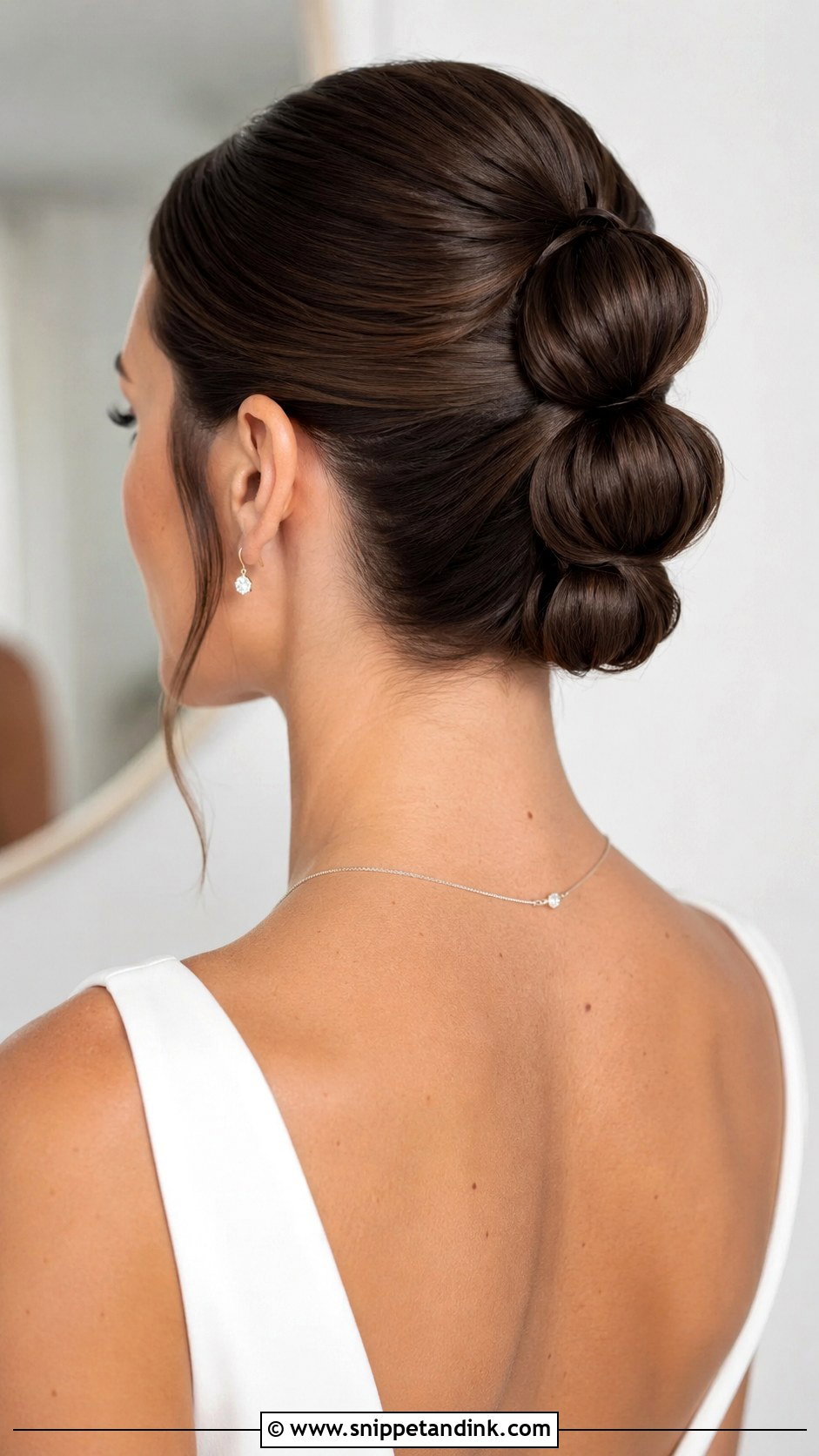 Sleek Bubble Bun Wedding Hairstyle - Snippet and Ink - 25 Slick Bun Wedding Hairstyles