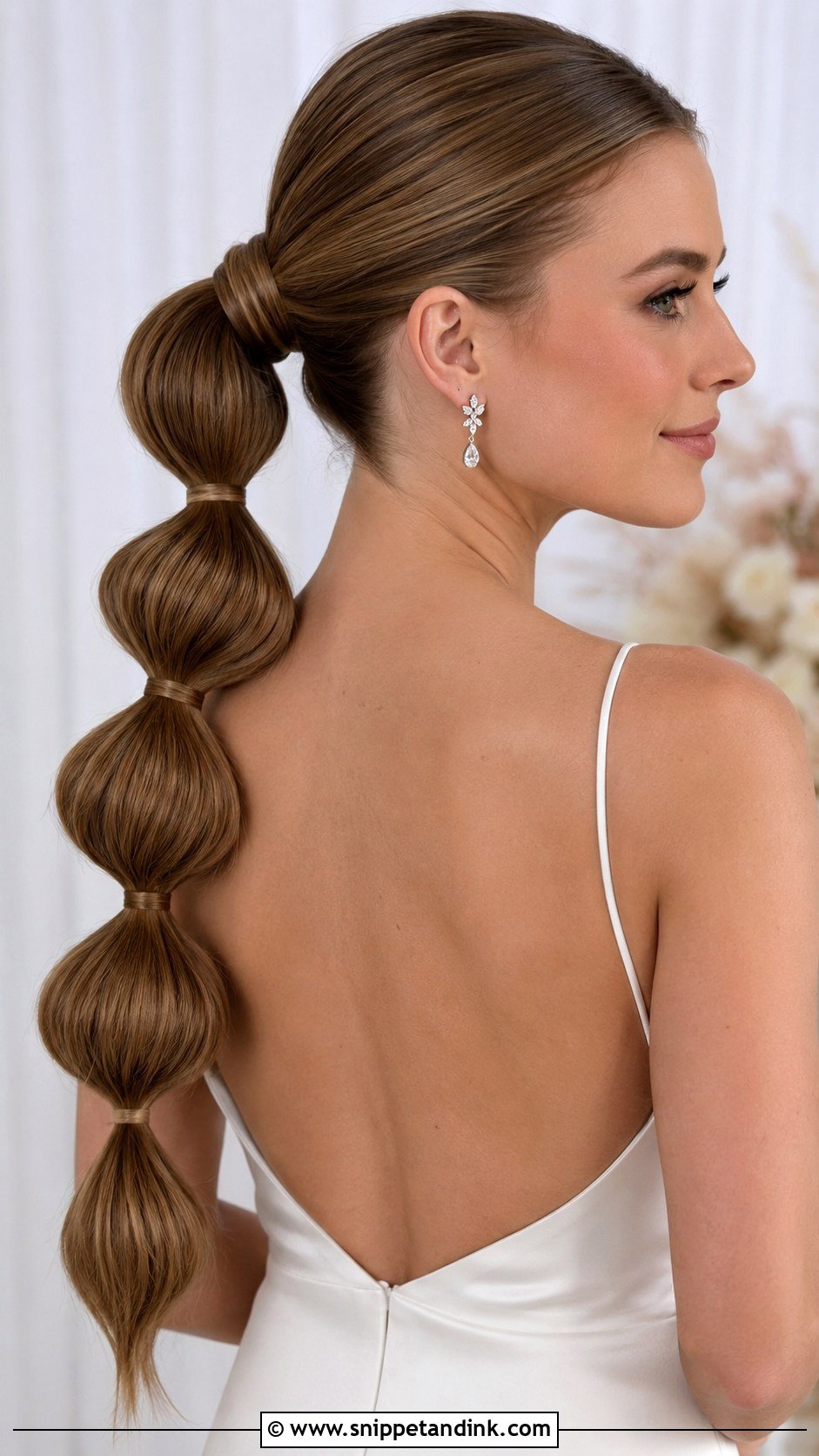 Sleek Bubble Ponytail For Wedding - Snippet and Ink - 15 Sleek Ponytail for Wedding Ideas