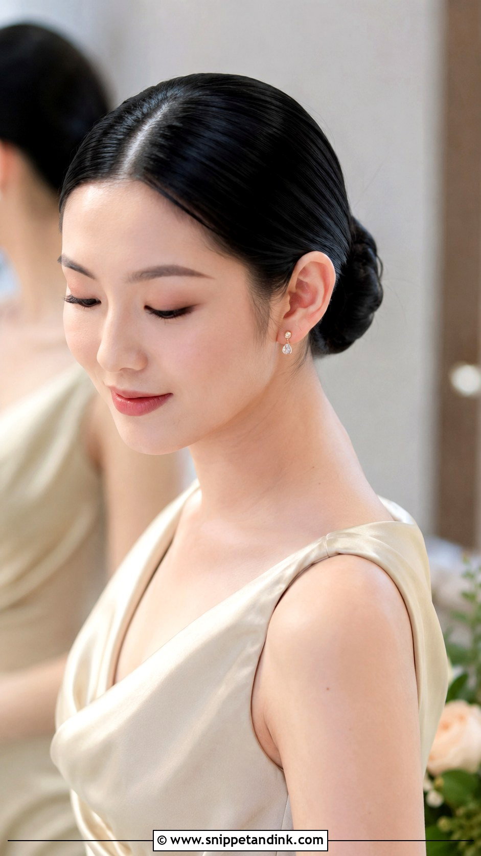 Sleek Bun Bridesmaid Hairstyle - Snippet and Ink - 20 Bridesmaid Hairstyles 2024
