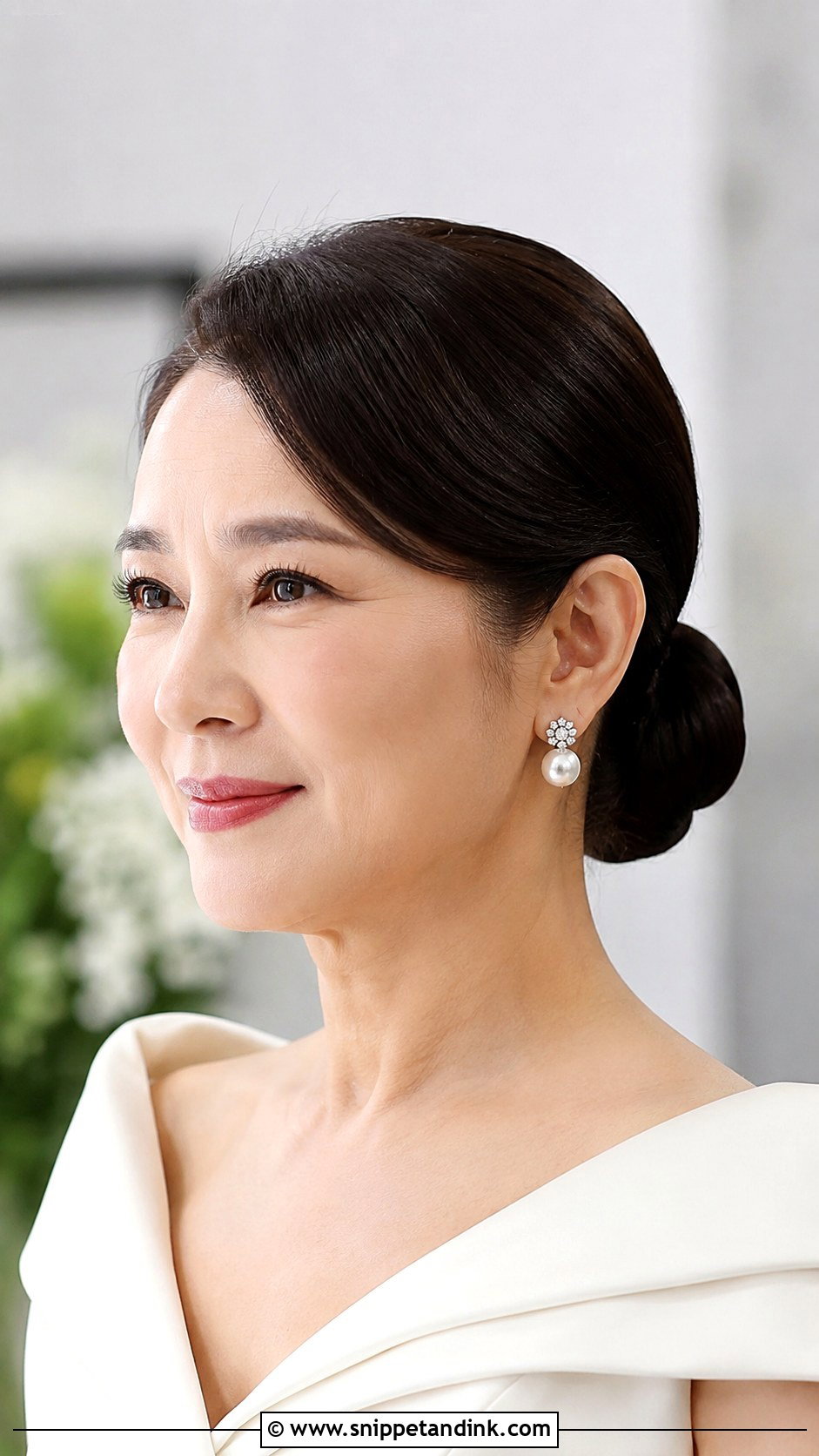 Sleek Bun For Older Bride - Snippet and Ink - 15 Older Bride Hairstyles