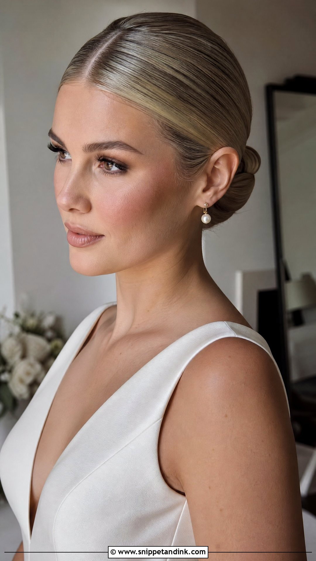 Sleek Bun Wedding Hair For Thick Hair - Snippet and Ink - 20 Wedding Hairstyles for Thick Hair