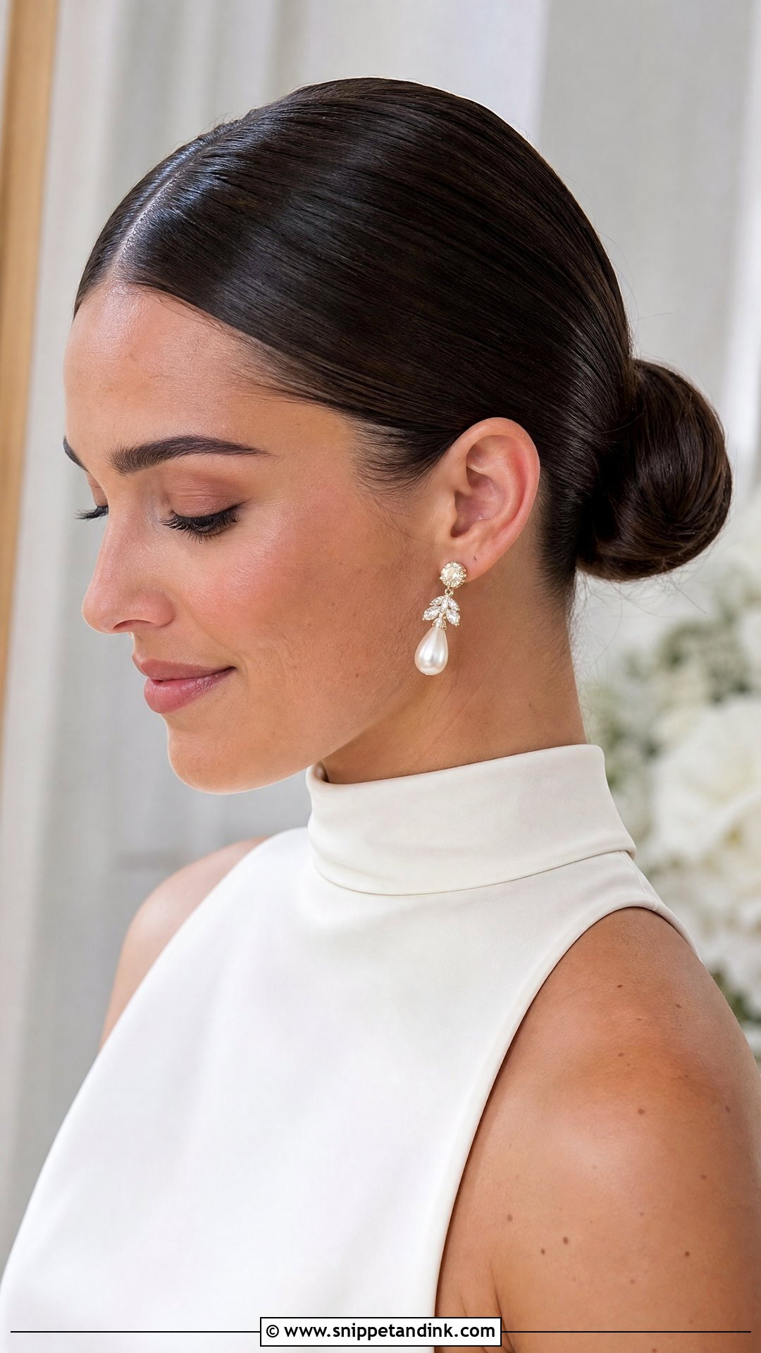 Sleek Bun Wedding Hair - Snippet and Ink - 15 Beautiful Wedding Hair Ideas