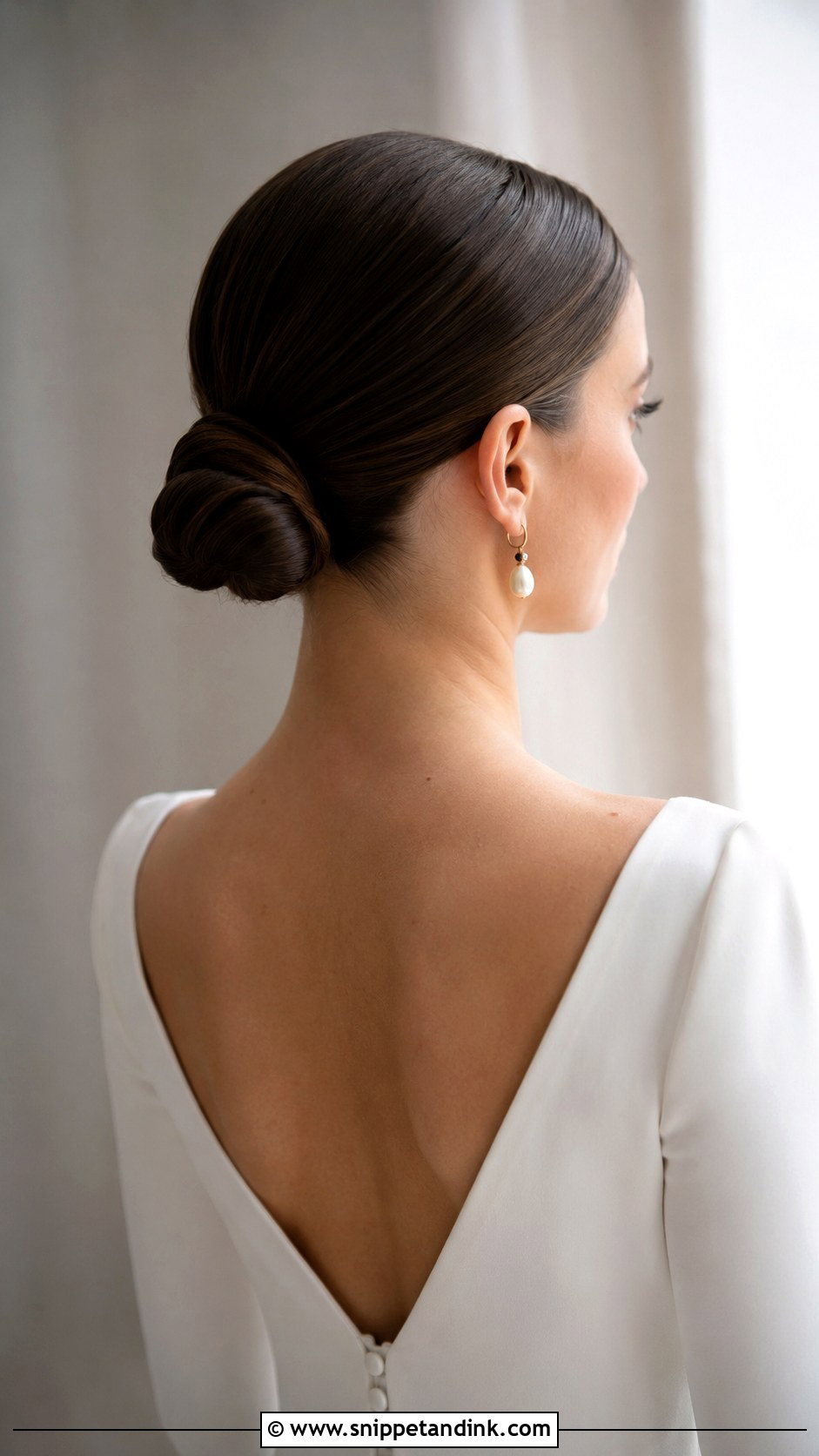 Sleek Bun Wedding Hairstyle - Snippet and Ink - 25 Simple Hairstyle for Wedding Ideas