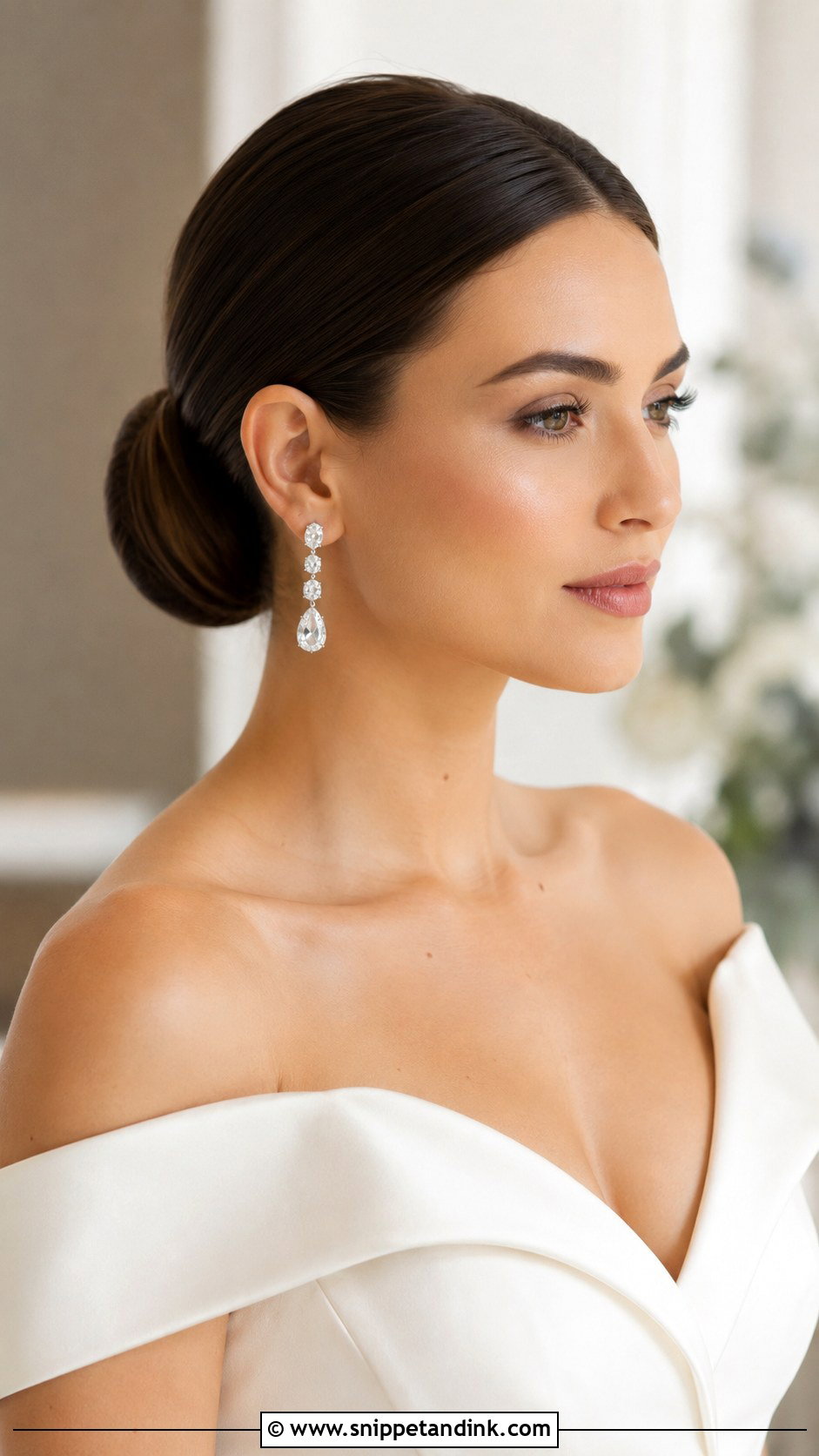 Sleek Bun Wedding Hairstyle - Snippet and Ink - 30 Wedding Hairstyles for Bride