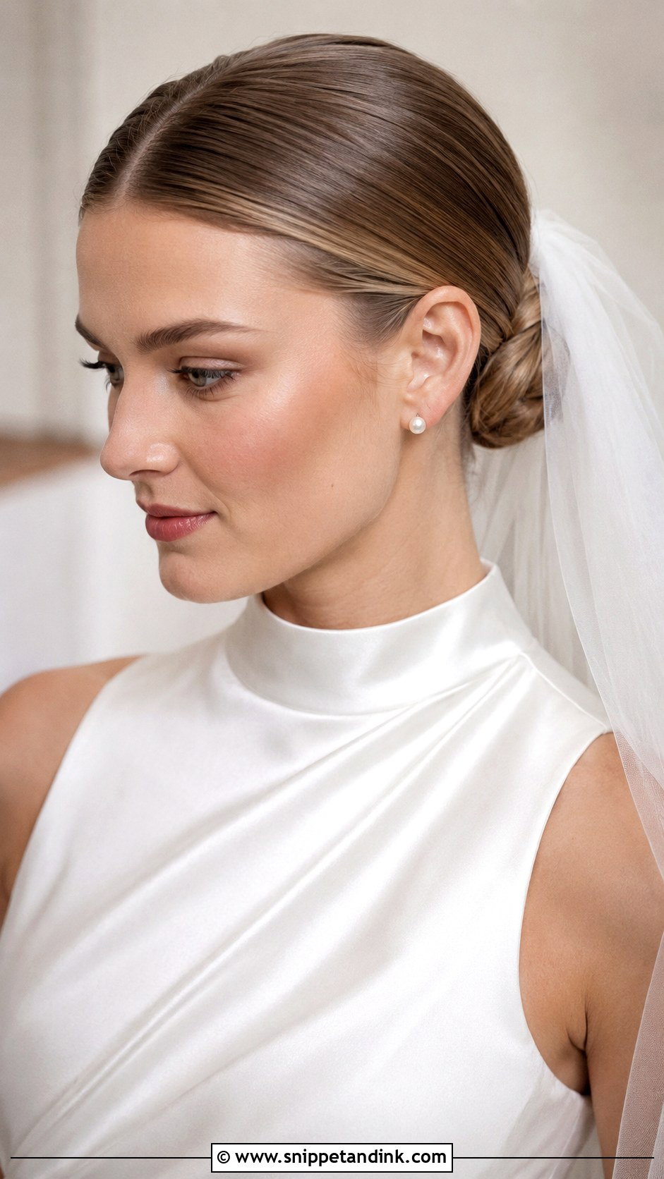Sleek Bun Wedding Hairstyle - Snippet and Ink - 15 Hair Ideas for Wedding Bride