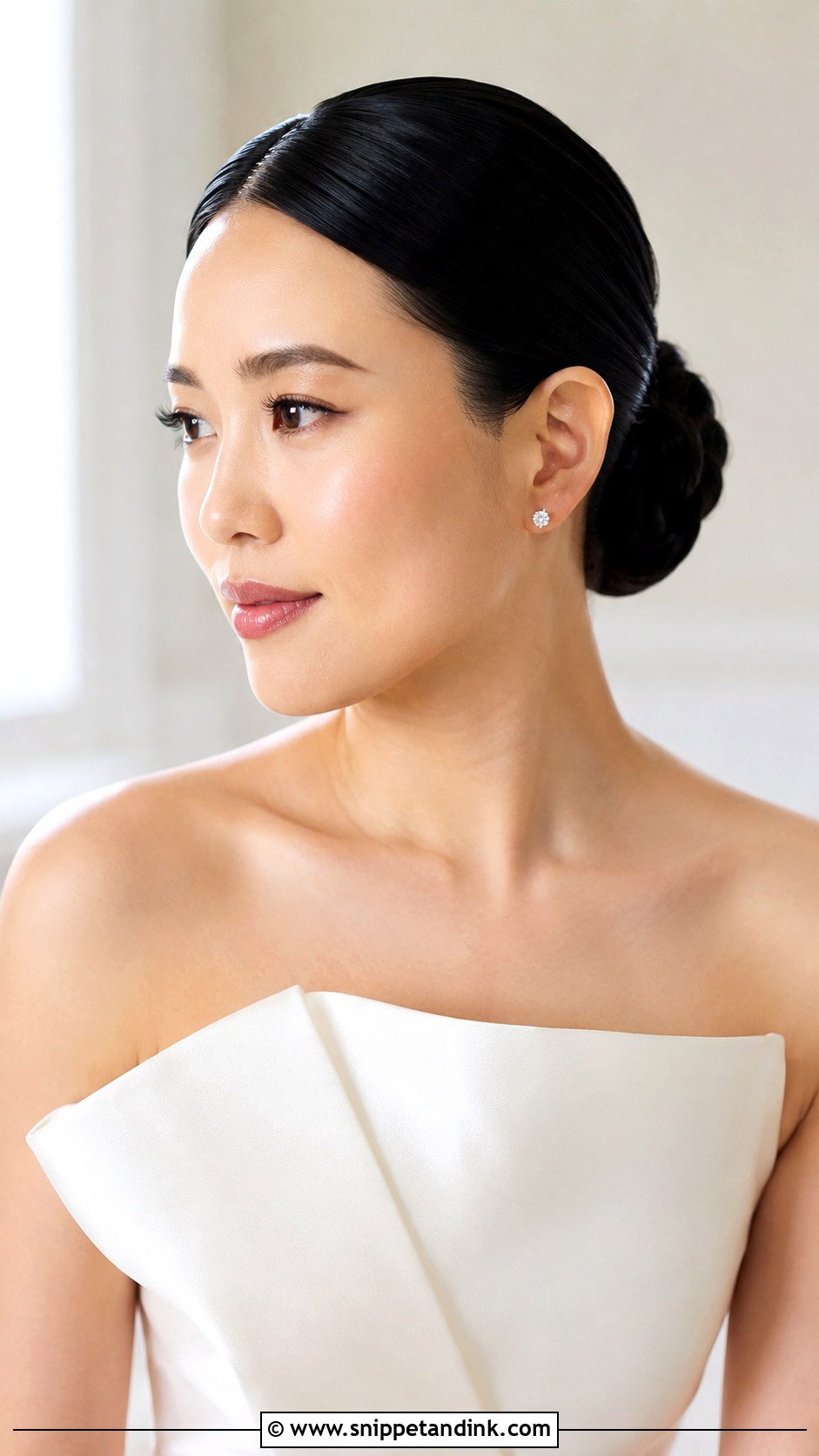 Sleek Bun Wedding Hairstyle - Snippet and Ink - 15 Party Wedding Hairstyle Ideas