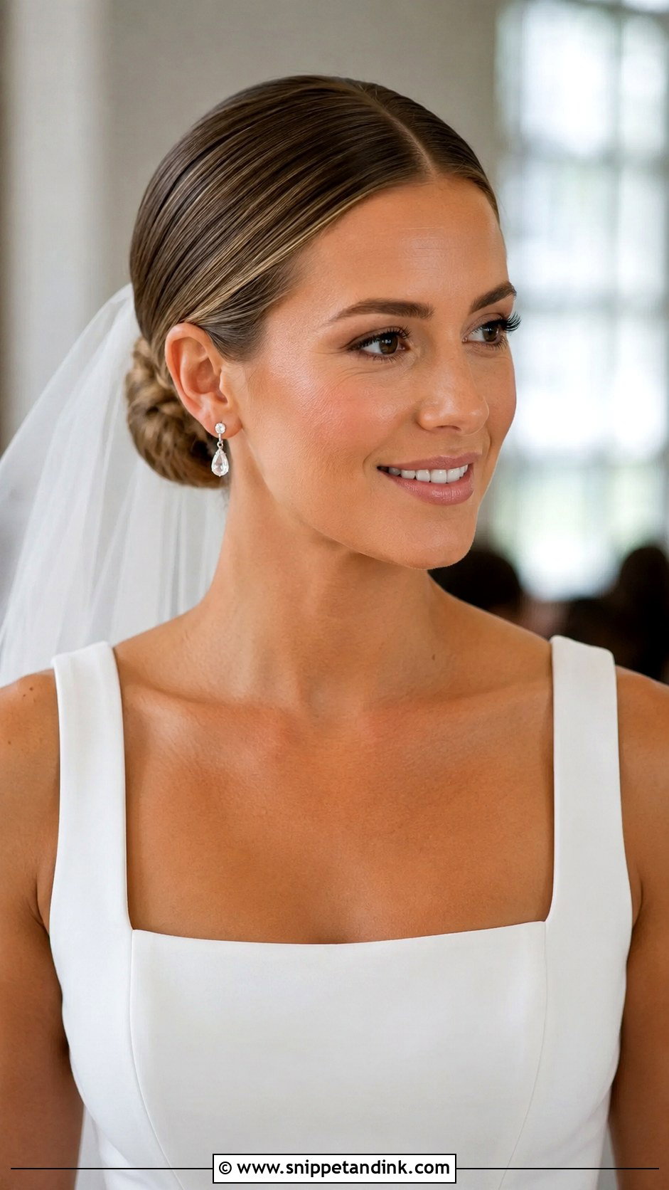 Sleek Bun Wedding Hairstyle - Snippet and Ink - 15 Wedding Hairstyles Ideas