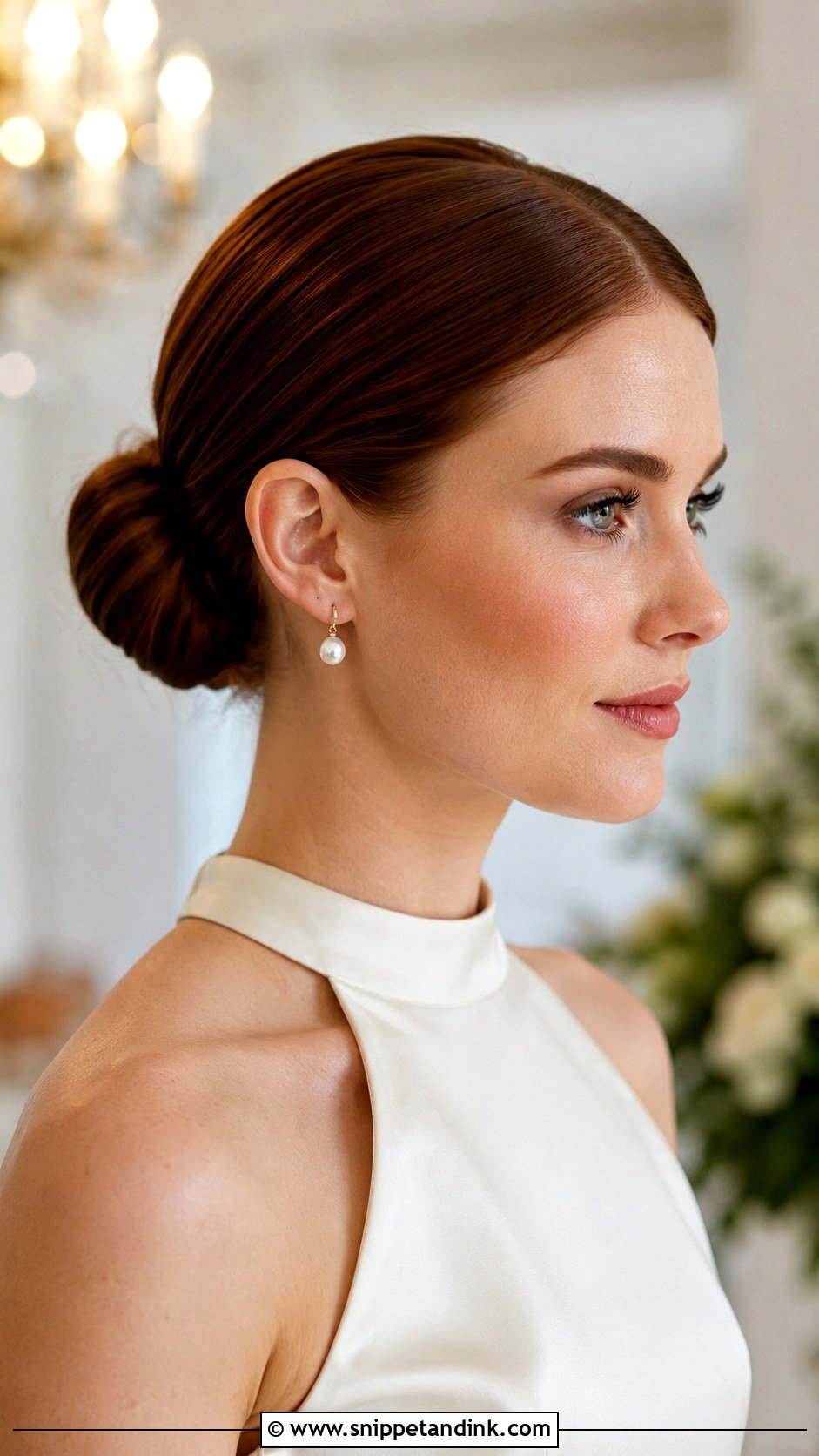 Sleek Bun Wedding Updo For Long Hair - Snippet and Ink - 15 Up Do for Long Hair Wedding Ideas
