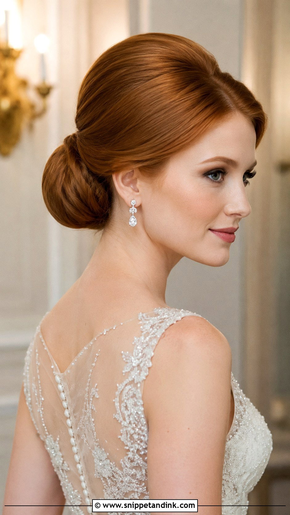 Sleek Bun With Bouffant Crown - Snippet and Ink - 25 Sleek Bun Wedding Hair Ideas