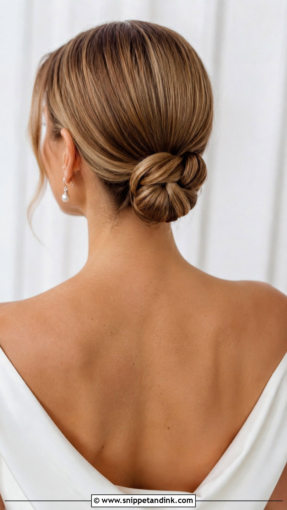 Sleek Bun With Hair Vine - Snippet and Ink - 25 Sleek Bun Wedding Hair Ideas