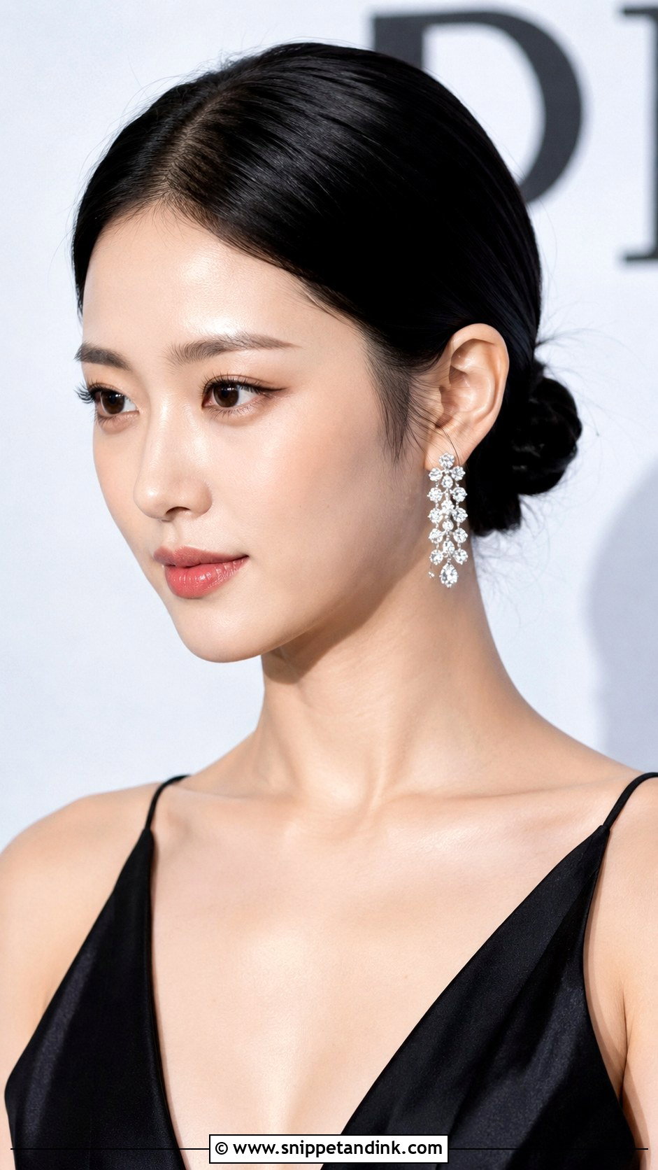 Sleek Bun With Middle Part - Snippet and Ink - 20 Sister of the Bride Hairstyles