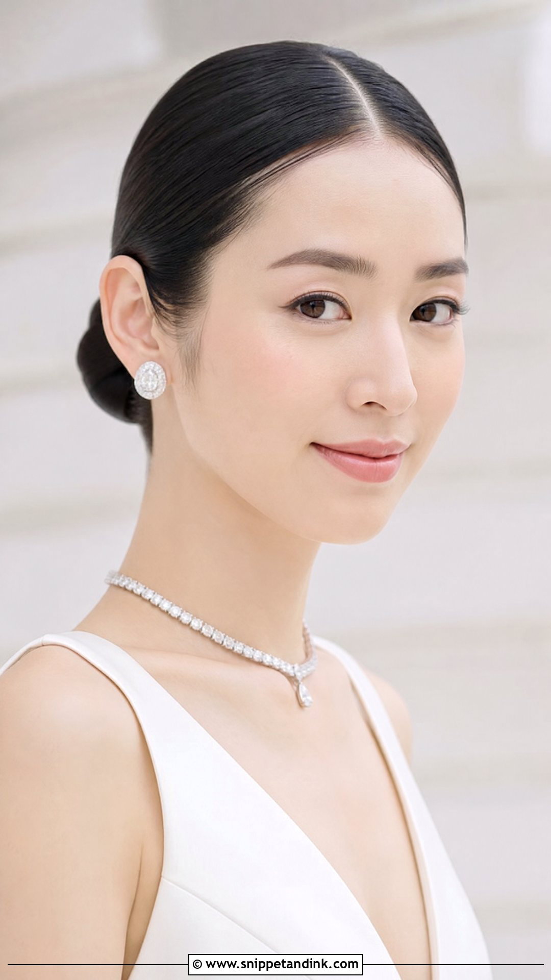 Sleek Center Part Bun - Snippet and Ink - 20 Wedding Hair Design Ideas