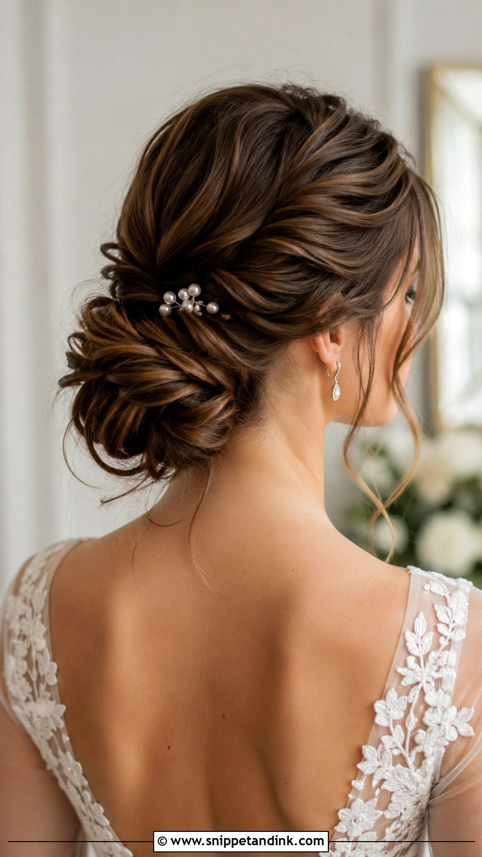 Sleek Center Part Updo Wedding Hairstyle - Snippet and Ink - 35 Wedding Hairstyles
