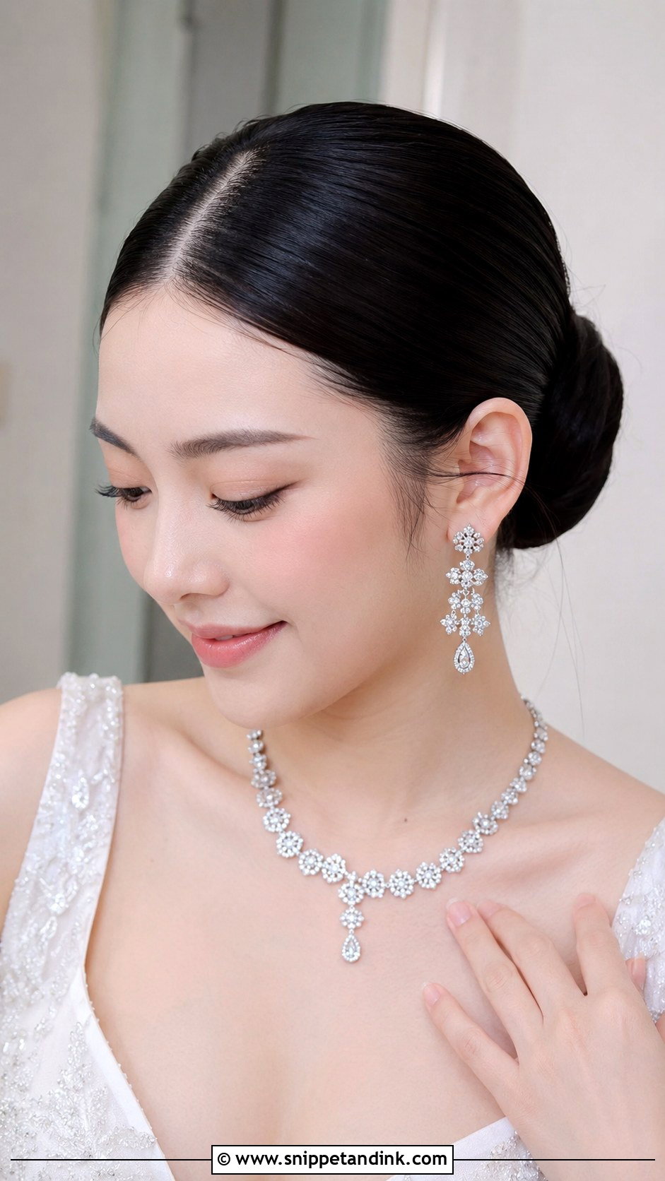 Sleek Center Parted Bun - Snippet and Ink - 20 Formal Wedding Guest Hairstyles