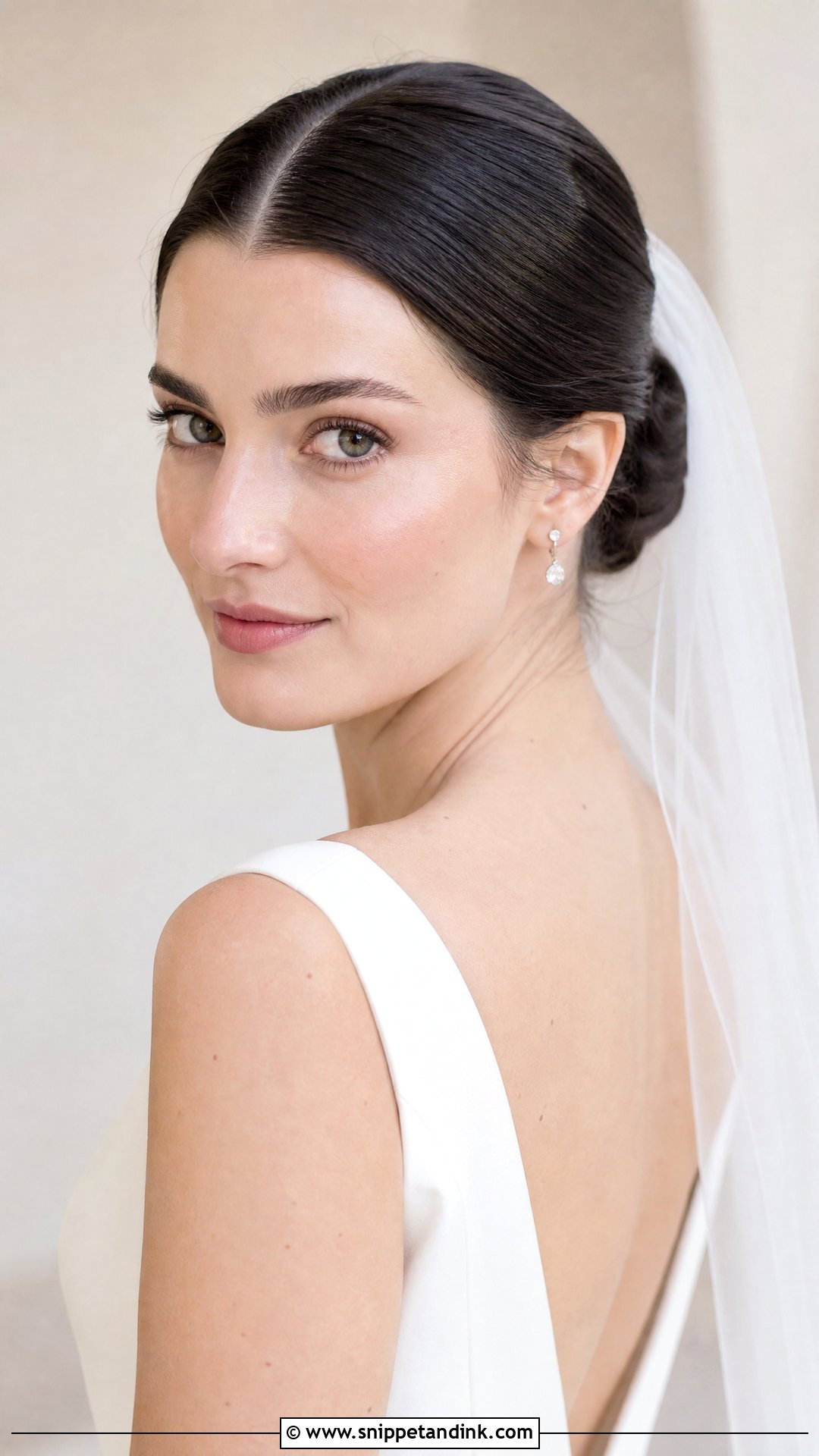 Sleek Chignon Bridal Updo - Snippet and Ink - 20 Updo Wedding Hairstyles for Bride
