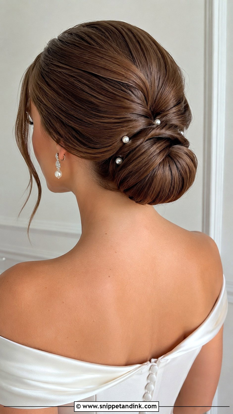 Sleek Chignon Bridal Updo for Fine Hair - Snippet and Ink - 25 Bridal Hair for Fine Hair Ideas