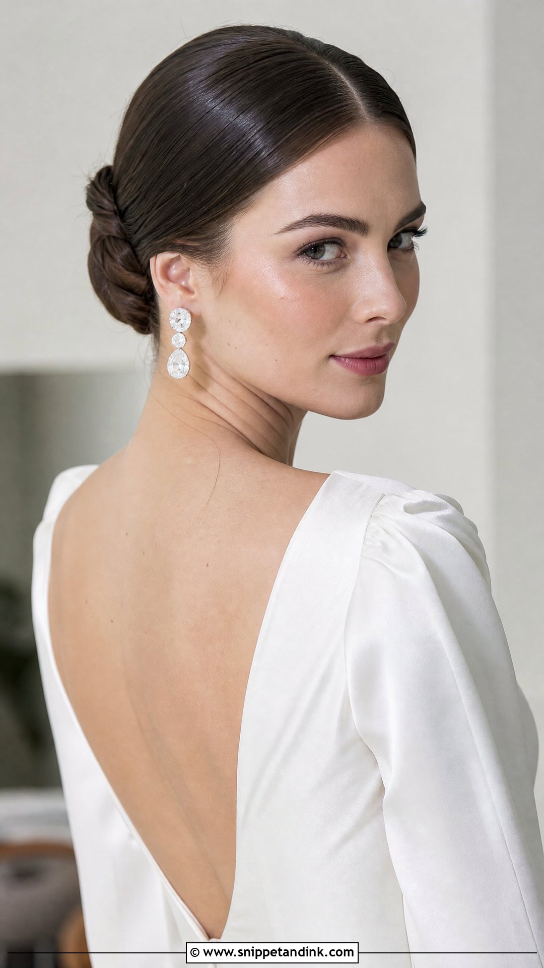 Sleek Chignon Bridal Updo - Snippet and Ink - 20 Classic Wedding Hair Ideas