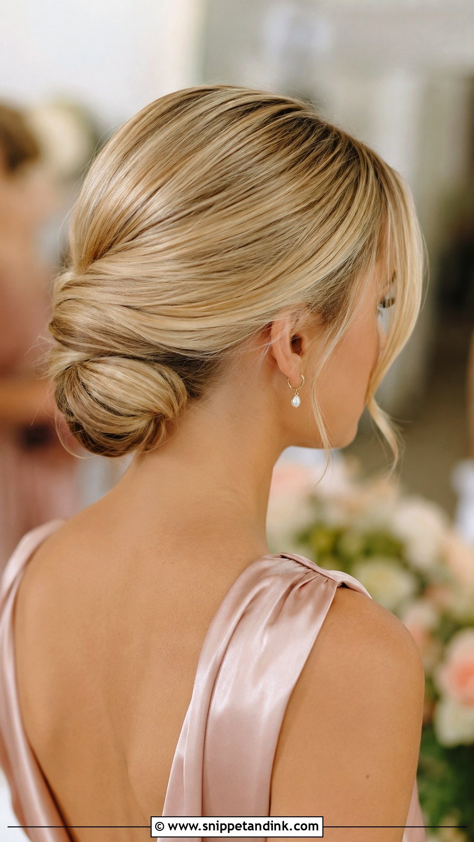 Sleek Chignon Bridesmaid Hair - Snippet and Ink - 20 Sleek Bridesmaid Hair Ideas