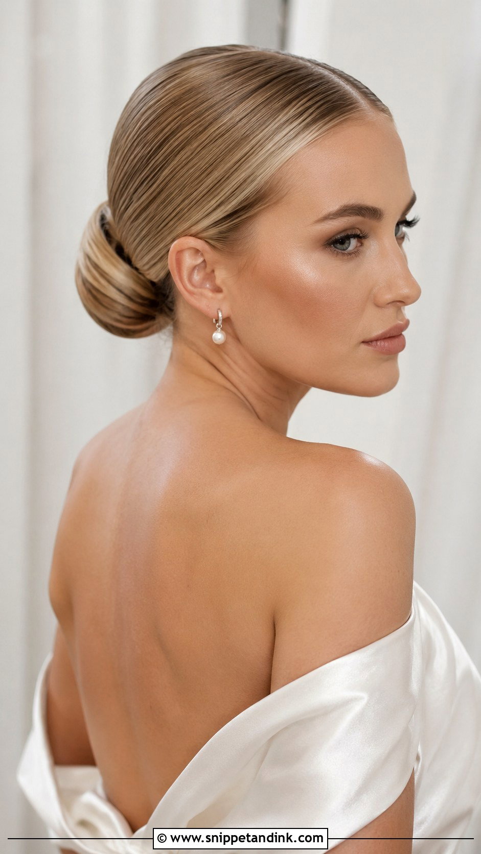 Sleek Chignon Wedding Hair - Snippet and Ink - 20 Chignon Hair Wedding Ideas
