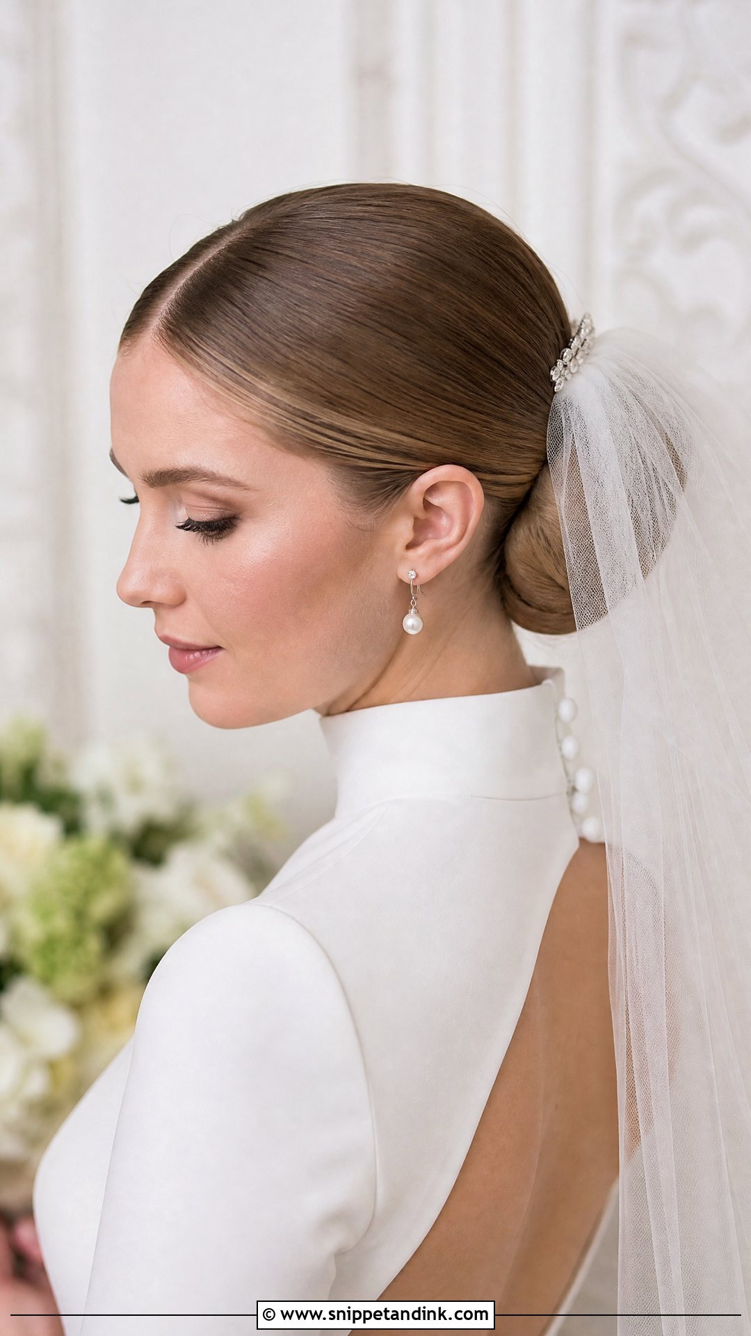 Sleek Chignon Wedding Hair - Snippet and Ink - 15 Elegant Wedding Hair Styles