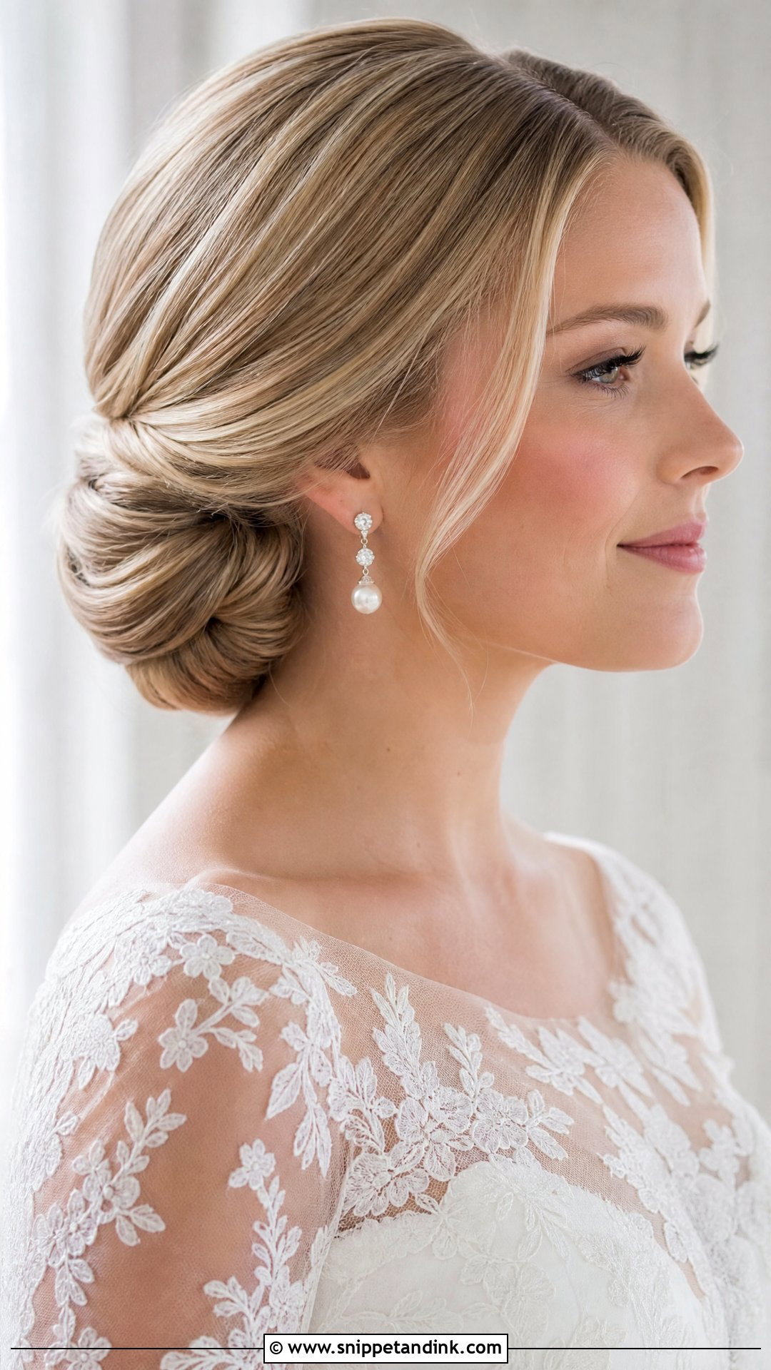 Sleek Chignon Wedding Hairstyle - Snippet and Ink - 20 Sleek Hairstyles for Wedding