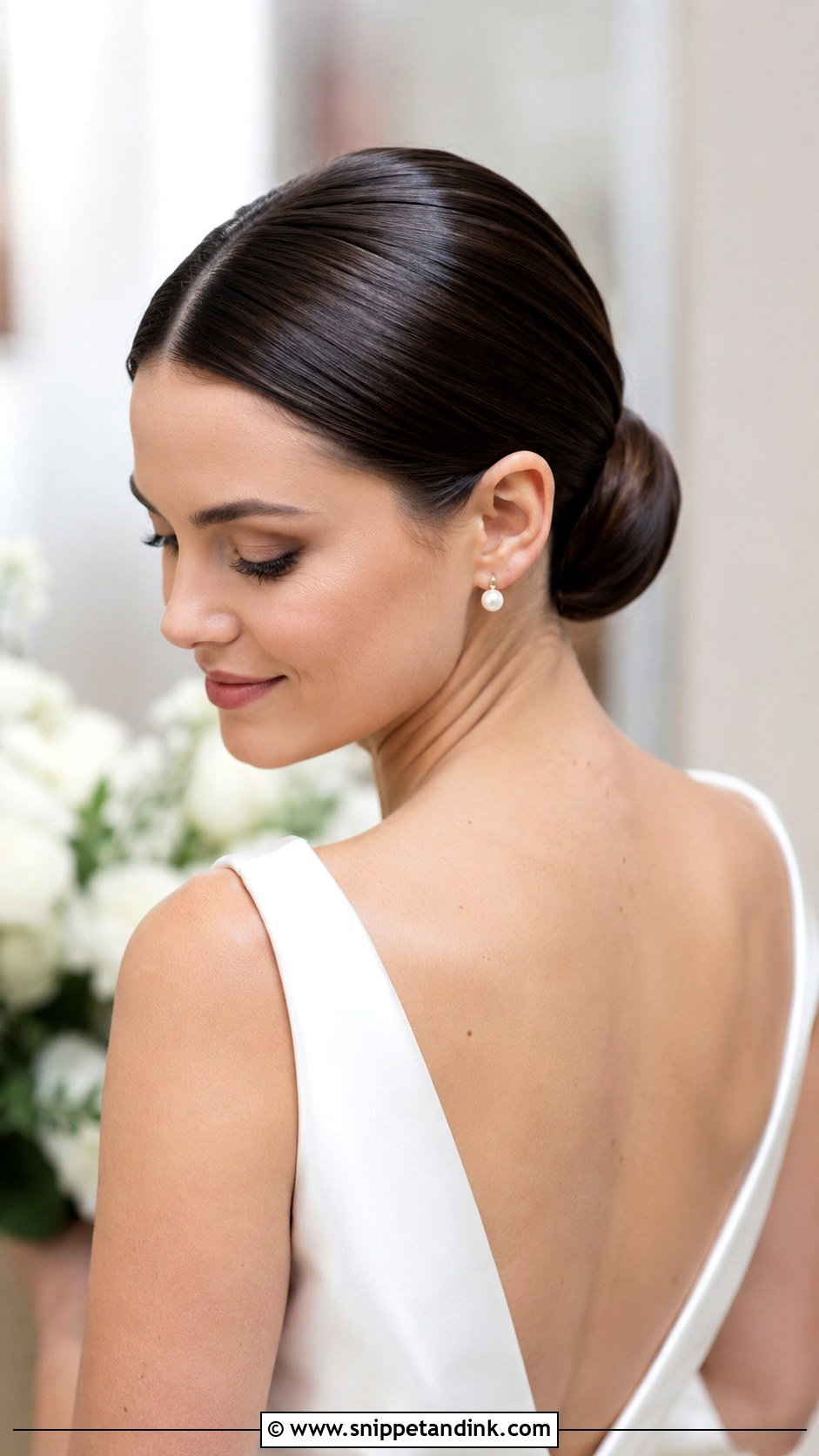 Sleek Chignon Wedding Updo - Snippet and Ink - 15 Updo Hairstyle Wedding Ideas