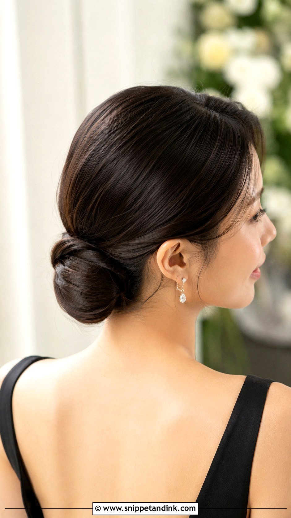 Sleek Chignon Wedding Updo for Long Hair - Snippet and Ink - 20 Wedding Updos for Long Hair Bridesmaid