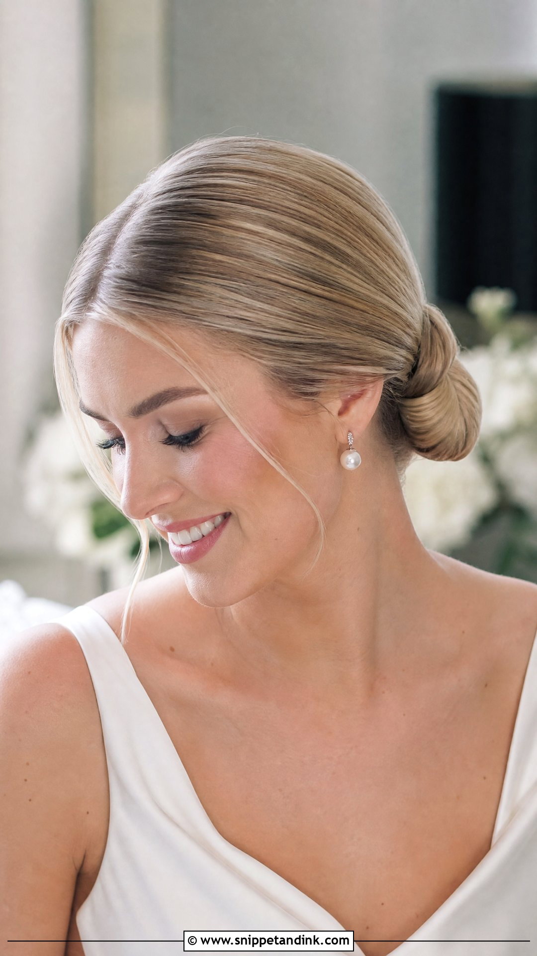 Sleek Chignon Wedding Updo - Snippet and Ink - 15 Classy Wedding Updo Ideas