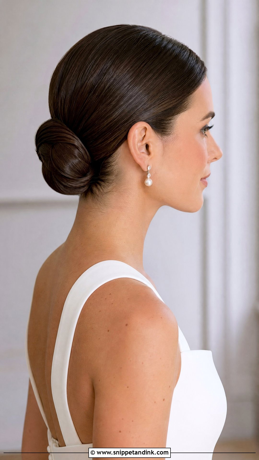Sleek Chignon for Brides - Snippet and Ink - 20 White Wedding Hairstyles